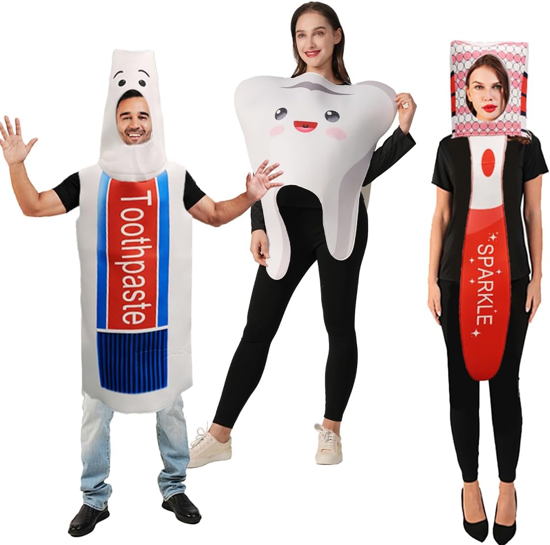 Unnecessary 3pcs Adult Tooth Toothpaste Costume — WeirdThingsToBuy weird find