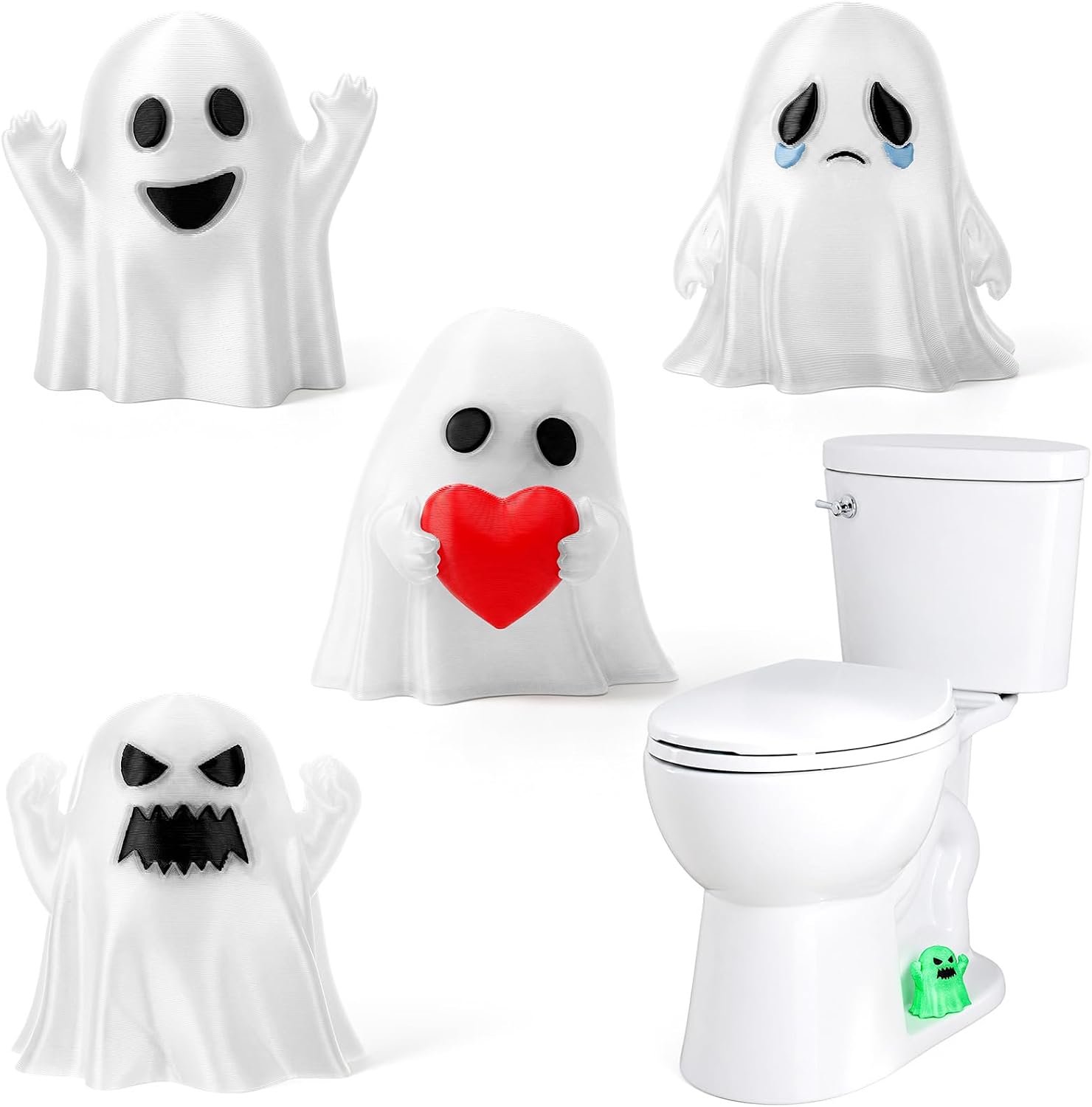 Unnecessary 4 Ghost Toilet Bolt Covers — WeirdThingsToBuy weird find