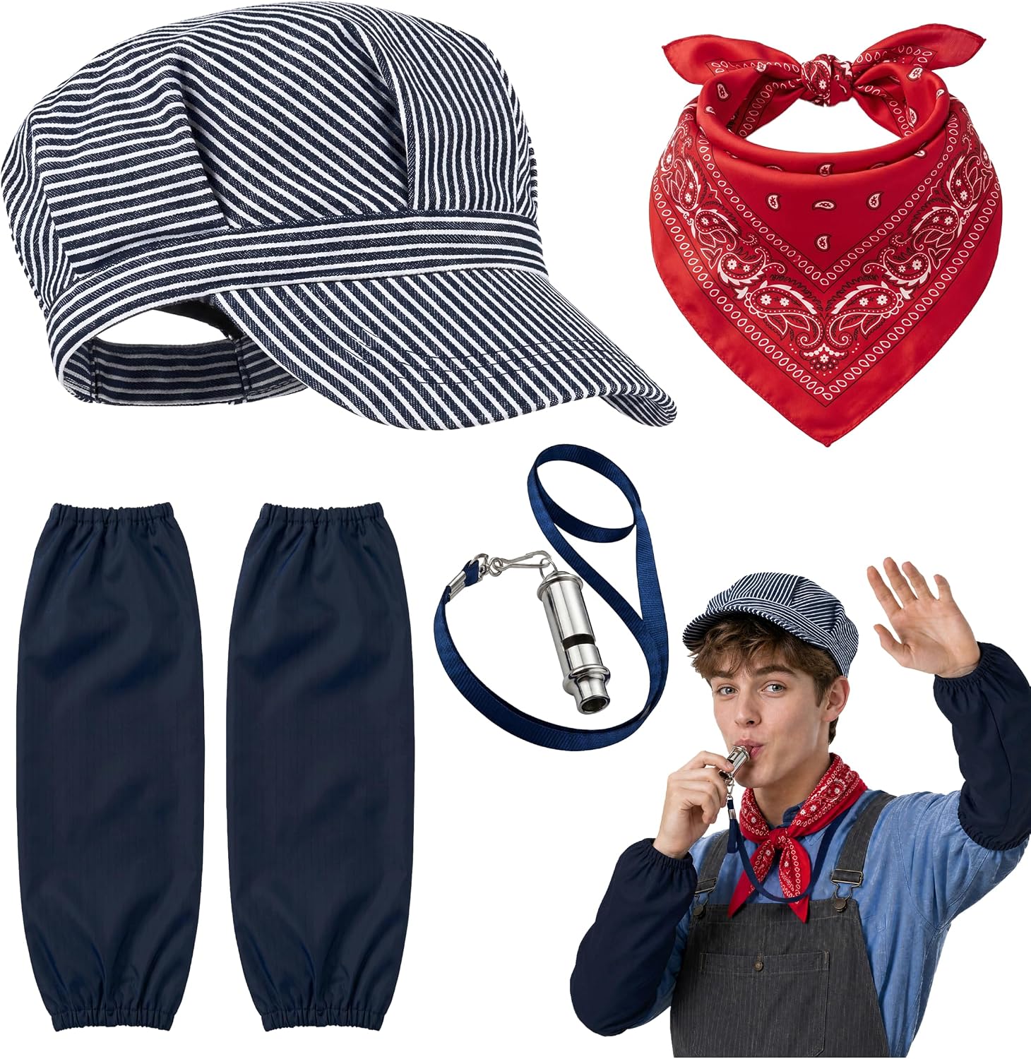 Unnecessary 4pcs Train Conductor Costume Adult — WeirdThingsToBuy weird find