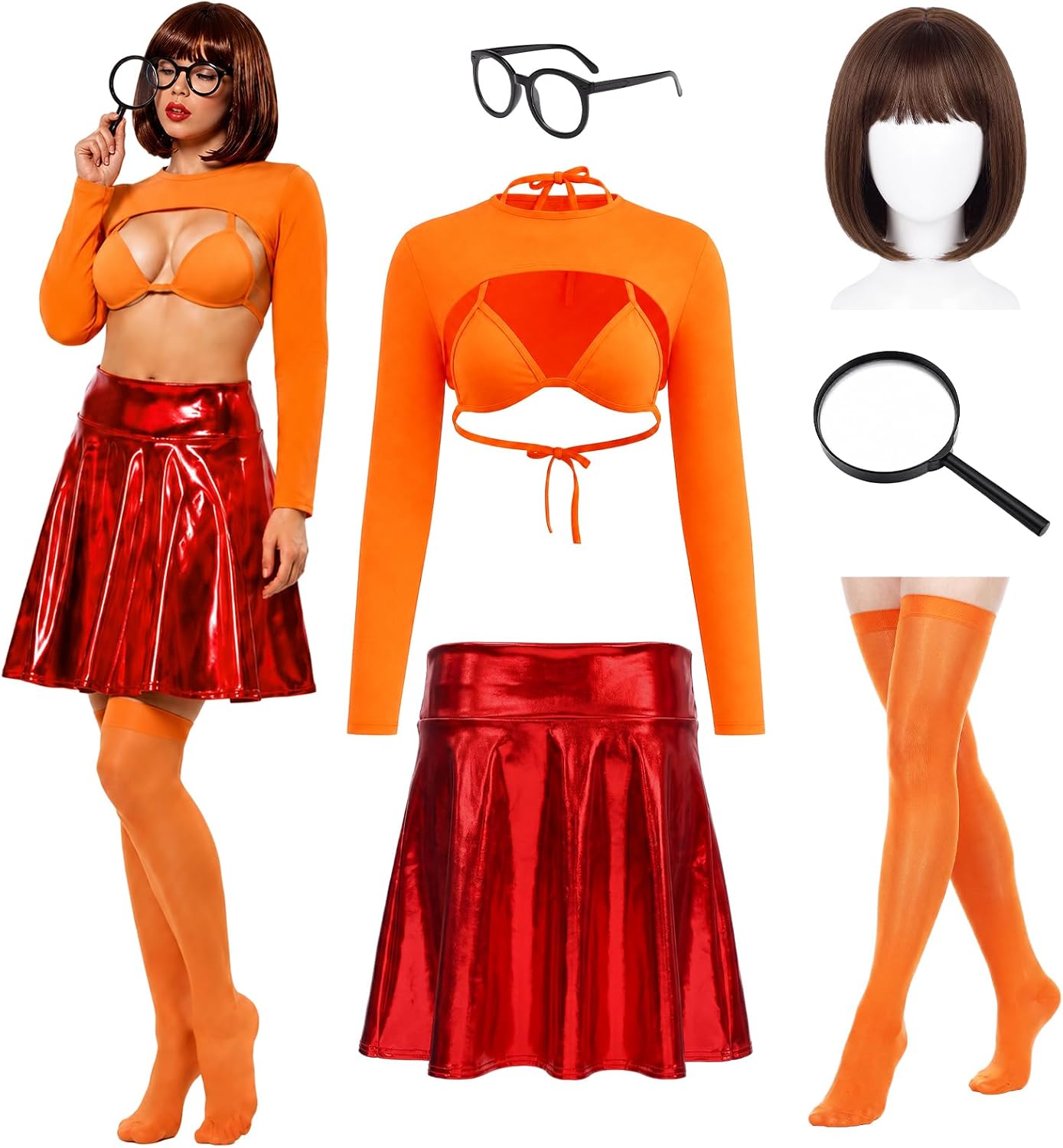 Unnecessary 6 Halloween Costume Woman Orange — WeirdThingsToBuy weird find