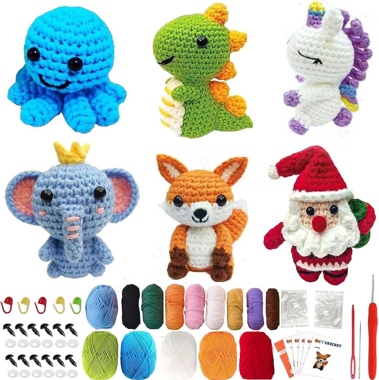 Unnecessary 6pcs Crochet Kit Beginners Beginners — WeirdThingsToBuy weird find