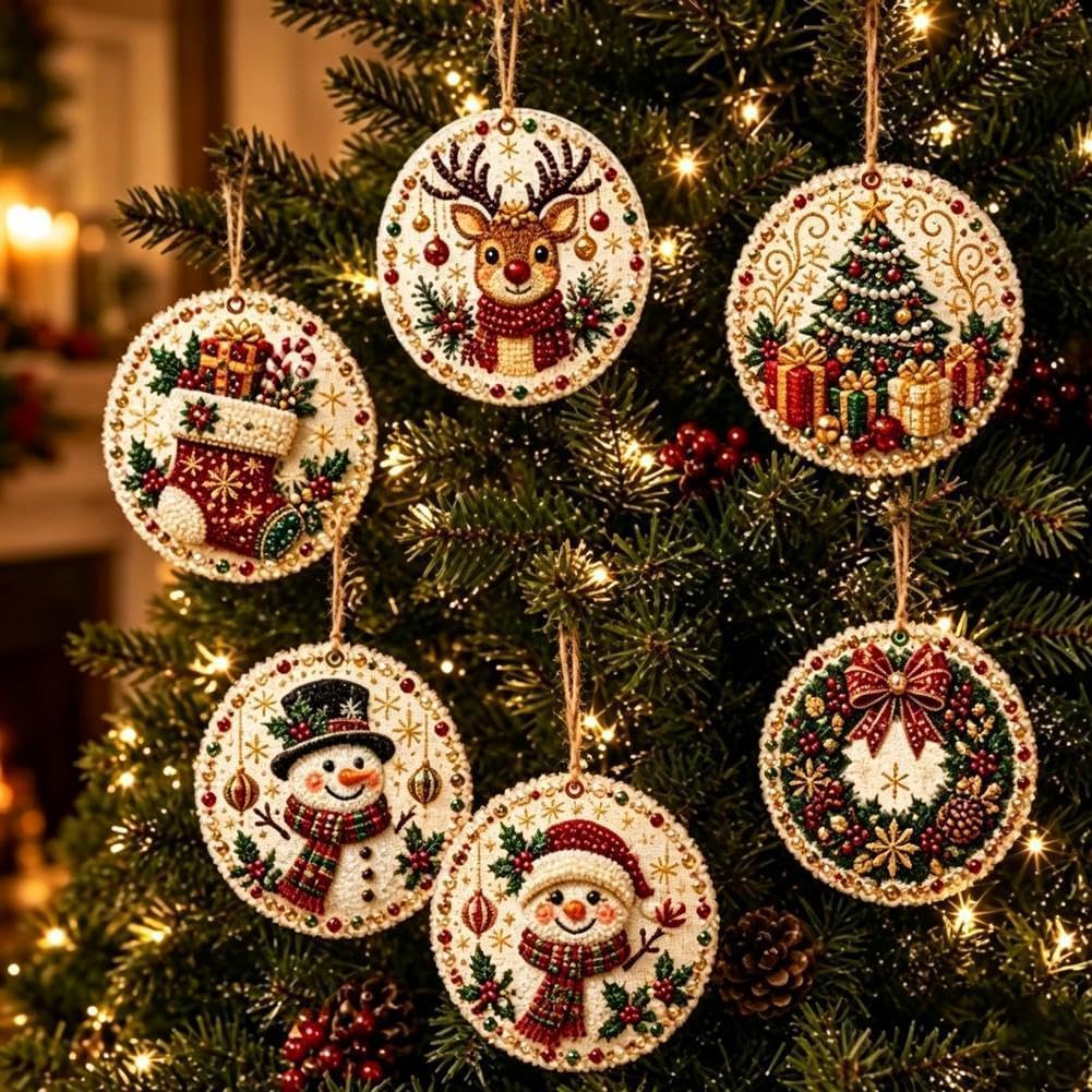 Unnecessary 6pcs Wooden Christmas Ornaments Diy — WeirdThingsToBuy weird find