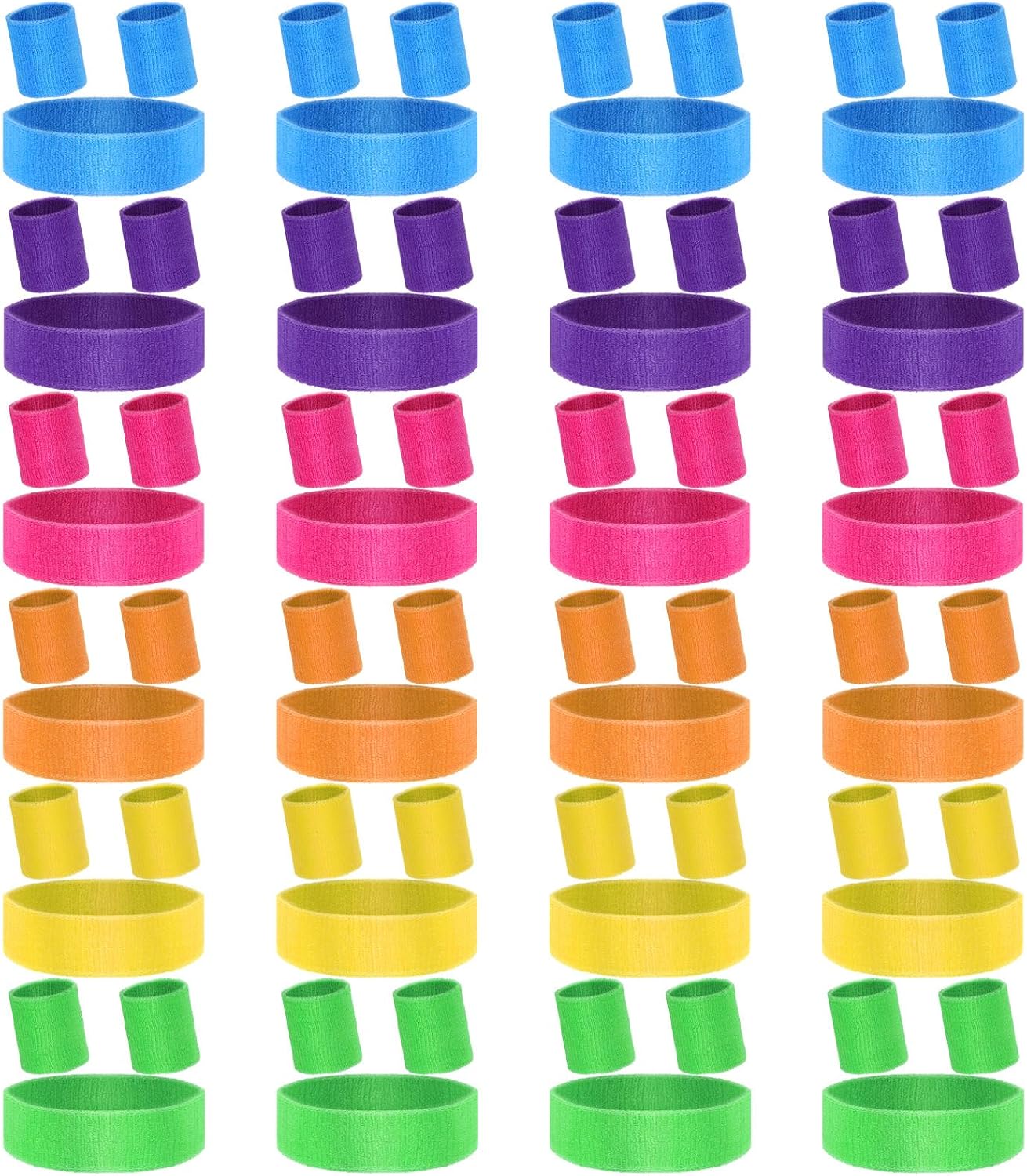 Unnecessary 72 80s Neon Sweatband Set — WeirdThingsToBuy weird find