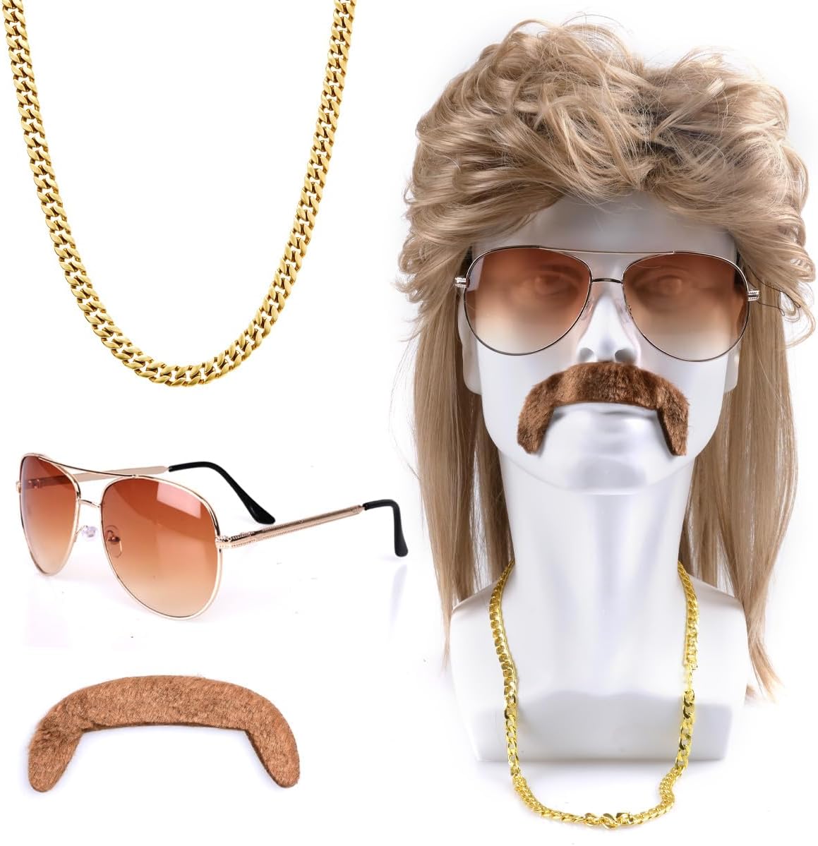Unnecessary 80s Mullet Wig Men 80s — WeirdThingsToBuy weird find