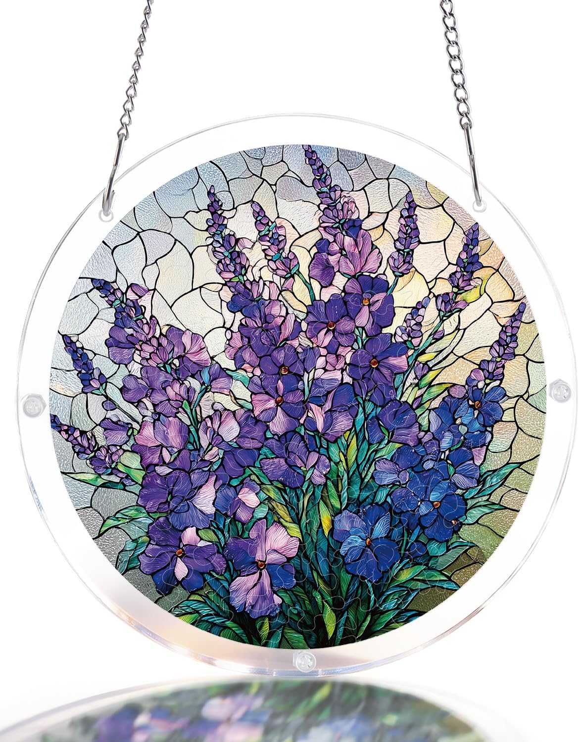 Unnecessary Acrylic Puzzles Suncatcher Violet Garden — WeirdThingsToBuy weird find