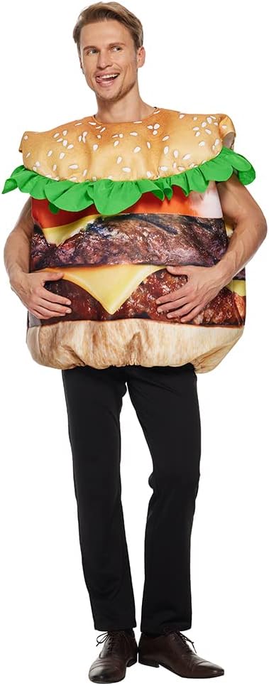 Unnecessary Adult Hamburger Costume Funny Food — WeirdThingsToBuy weird find