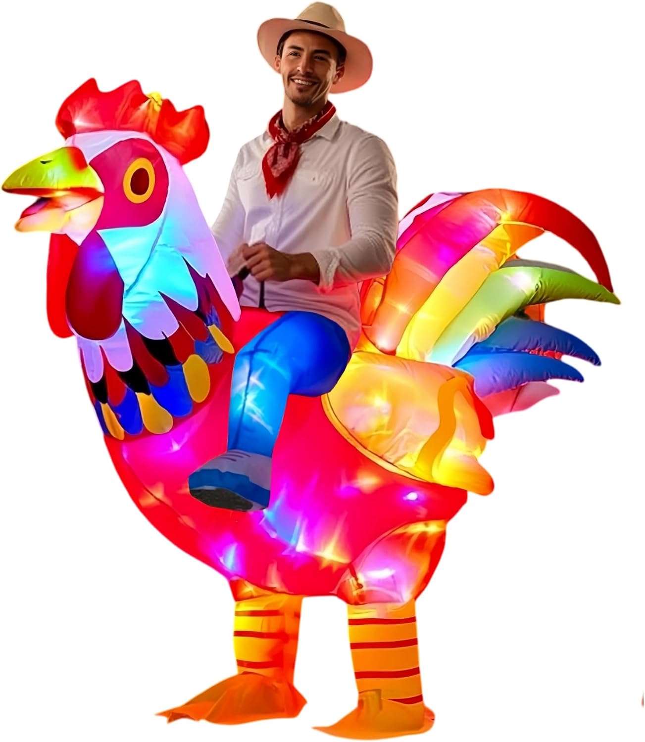 Unnecessary Adult Inflatable Chicken Costumes Led — WeirdThingsToBuy weird find