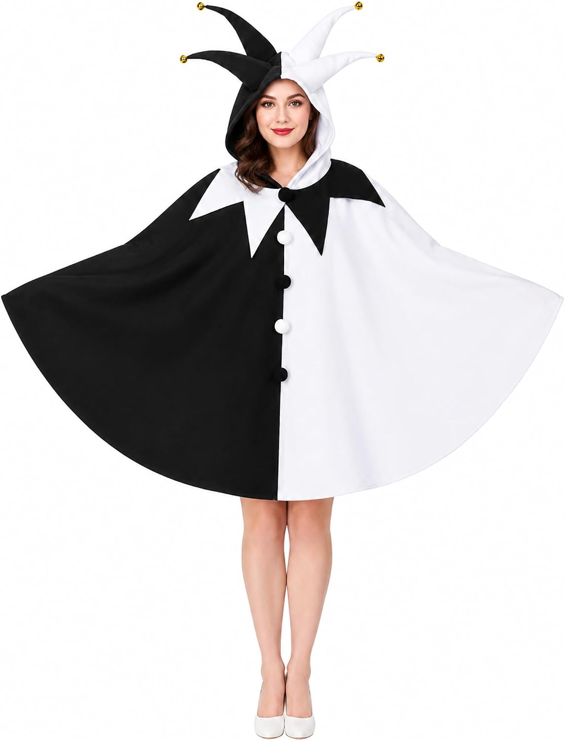 Unnecessary Adult Jester Hooded Cape Court — WeirdThingsToBuy weird find