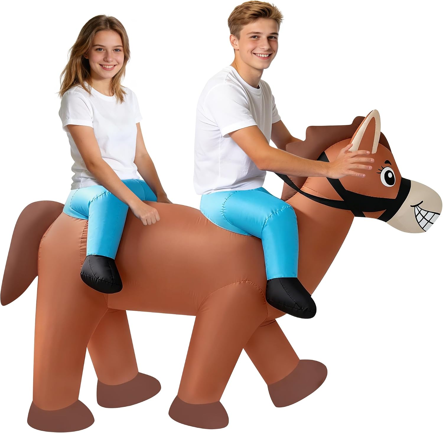 Unnecessary Adult Size Couple Riding Inflatable — WeirdThingsToBuy weird find