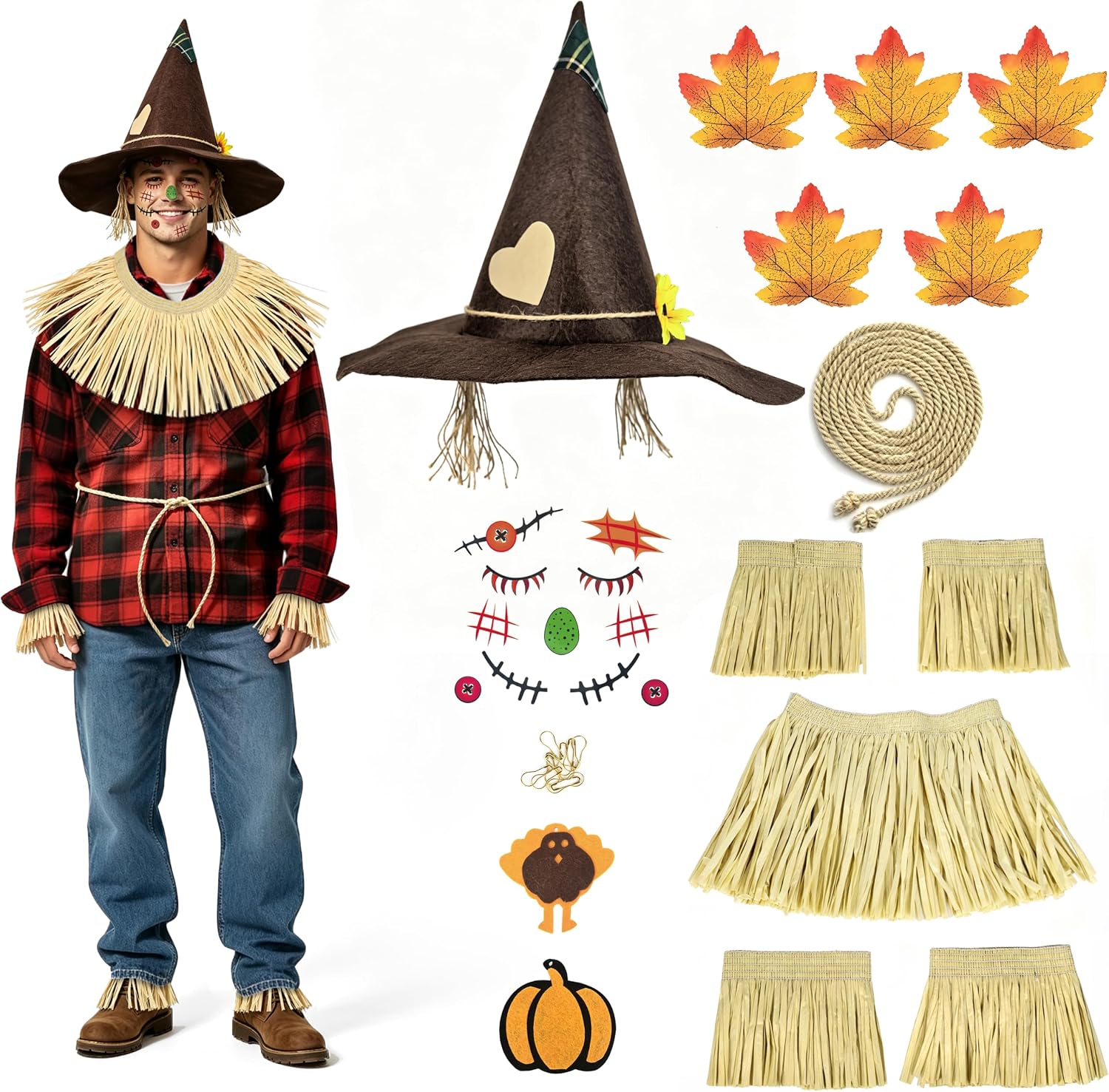 Unnecessary Adult Straw Scarecrow Costume Set — WeirdThingsToBuy weird find