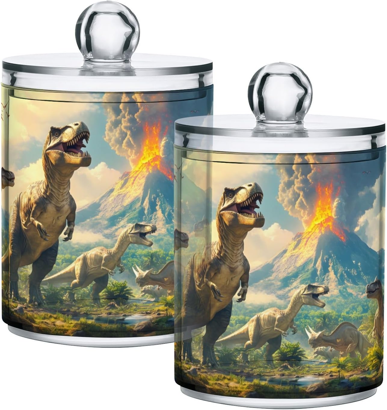 Unnecessary Alaza 2pcs Dinosaur Volcano Qtip — WeirdThingsToBuy weird find