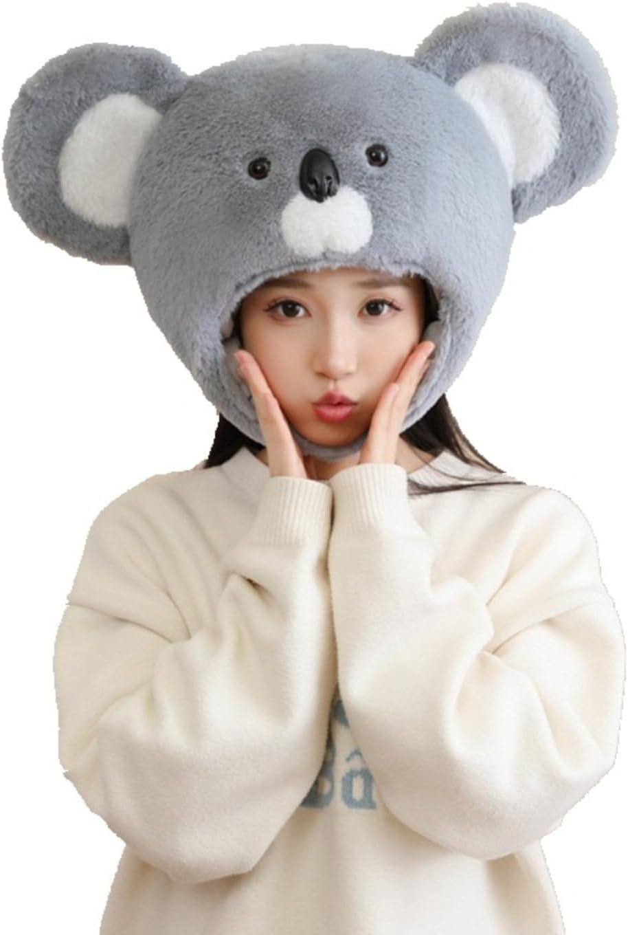 Unnecessary Animal Plush Headgear Hat Cute — WeirdThingsToBuy weird find