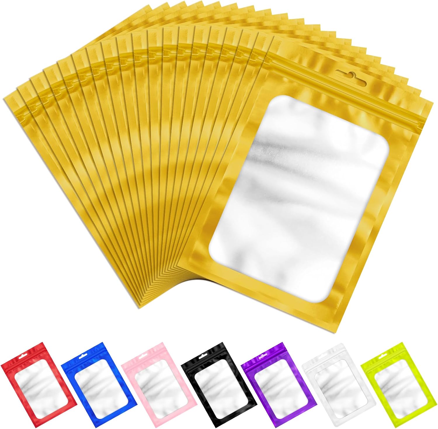 Unnecessary Anznku 100pcs Gold Mylar Bags — WeirdThingsToBuy weird find