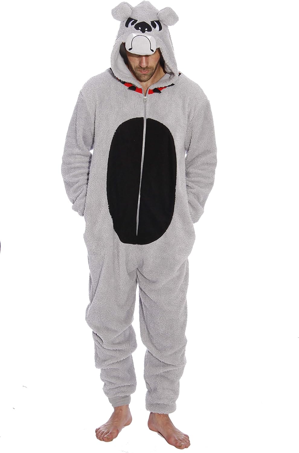 Unnecessary Bulldog Adult Onesie Pajamas — WeirdThingsToBuy weird find