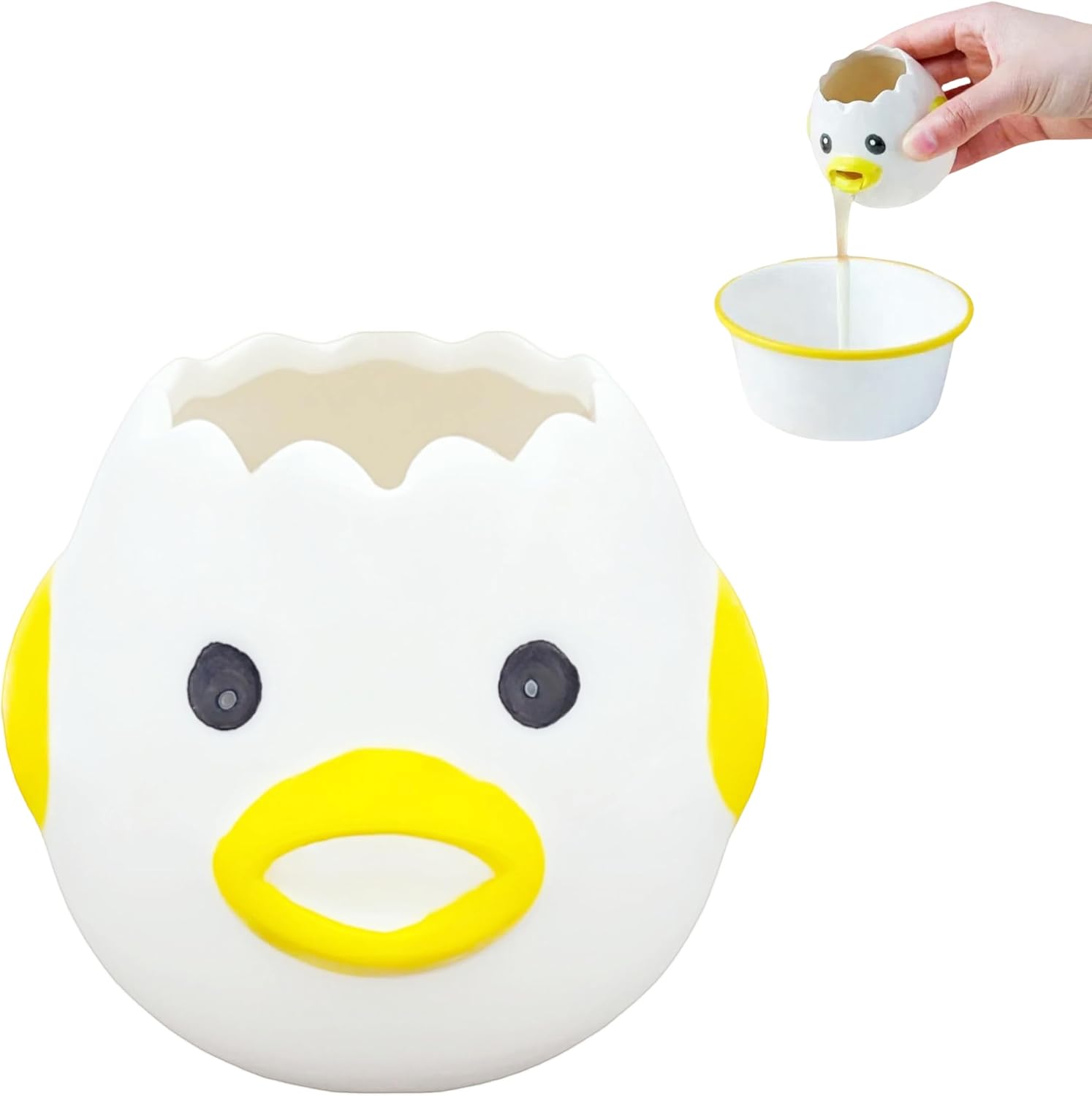 Unnecessary Cartoon Egg Separator Ceramic Cute — WeirdThingsToBuy weird find