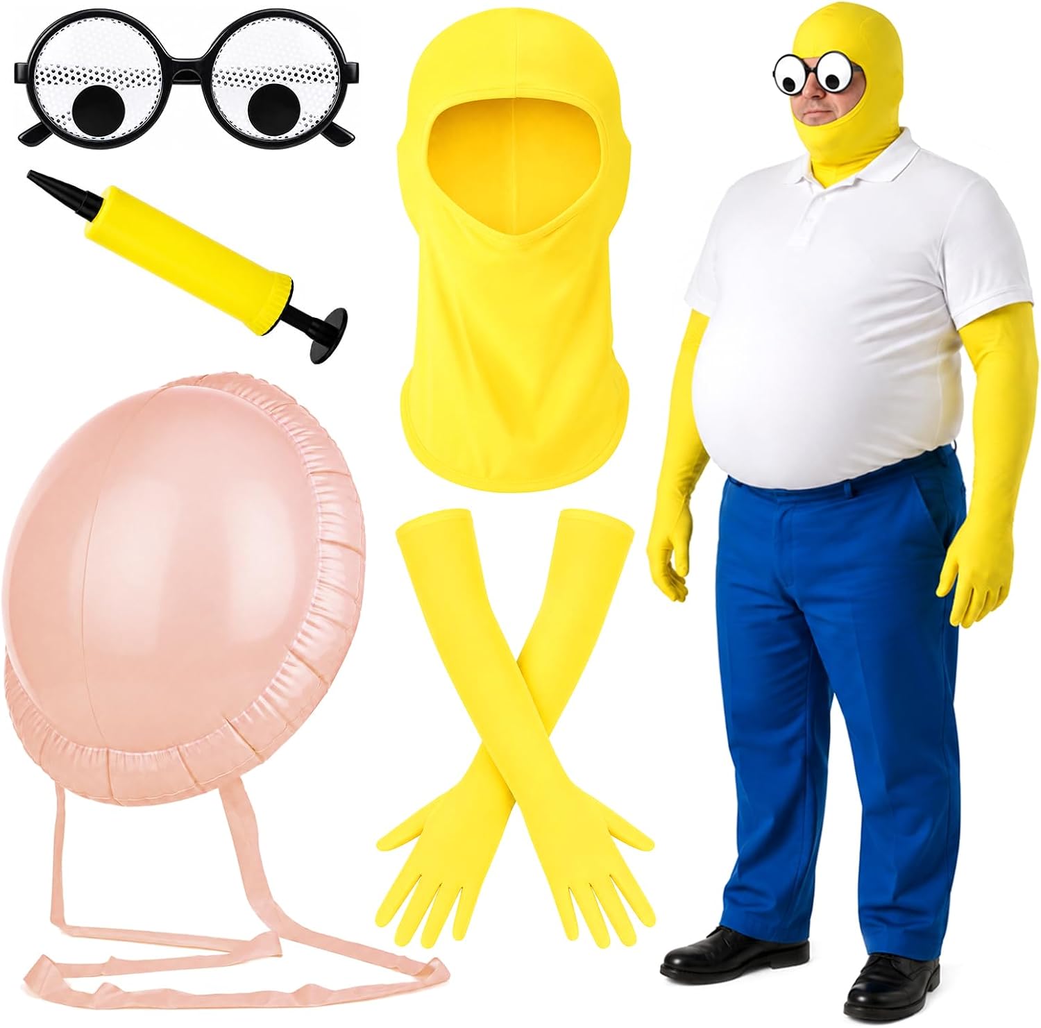 Unnecessary Cartoon Yellow Skin Dad Costume — WeirdThingsToBuy weird find