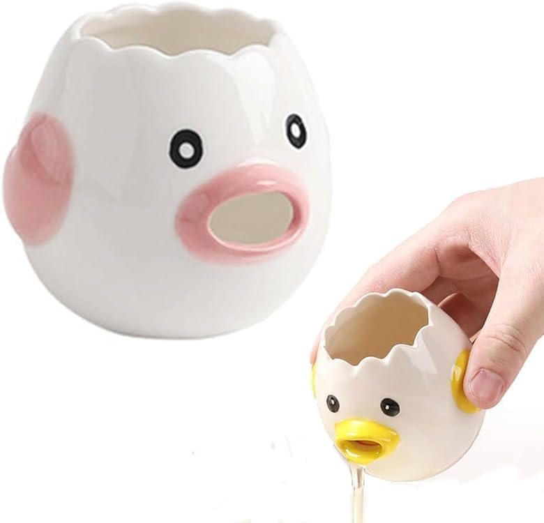 Unnecessary Ceramic Cute Egg Separator Mini — WeirdThingsToBuy weird find