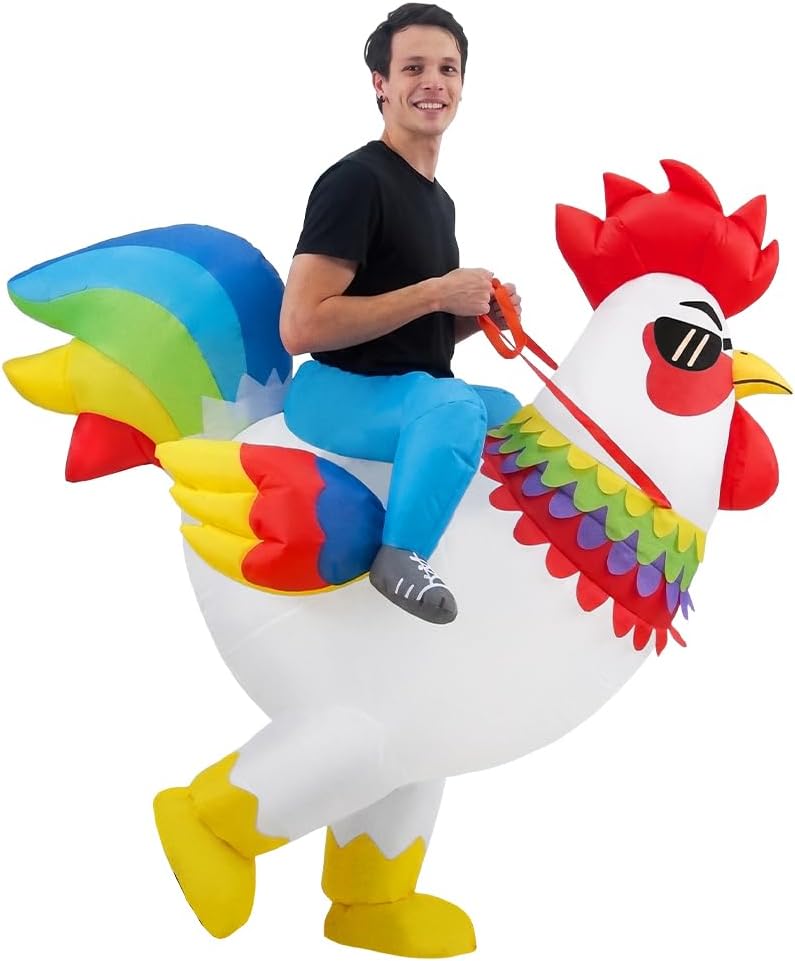 Unnecessary Chicken Inflatable Costume Adult Funny — WeirdThingsToBuy weird find