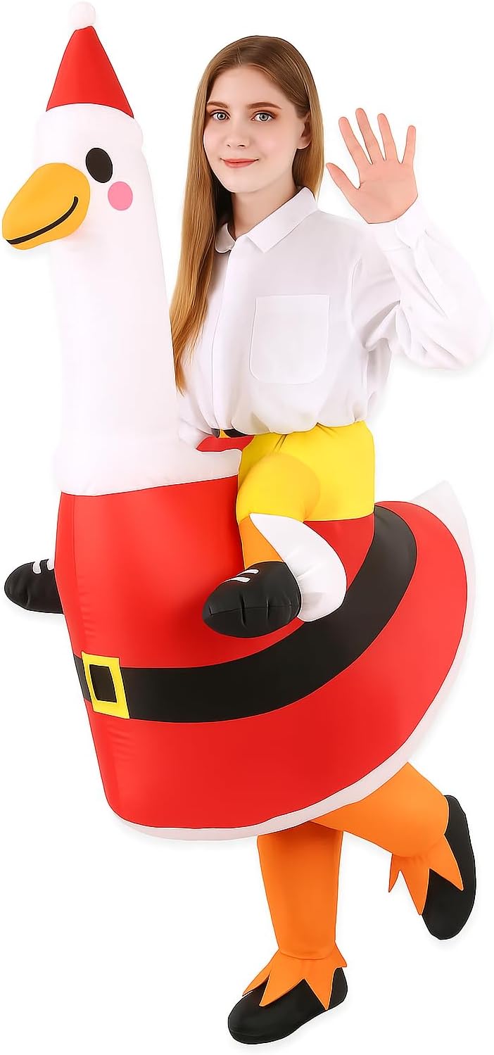 Unnecessary Christmas Inflatable Goose Costumes Men — WeirdThingsToBuy weird find