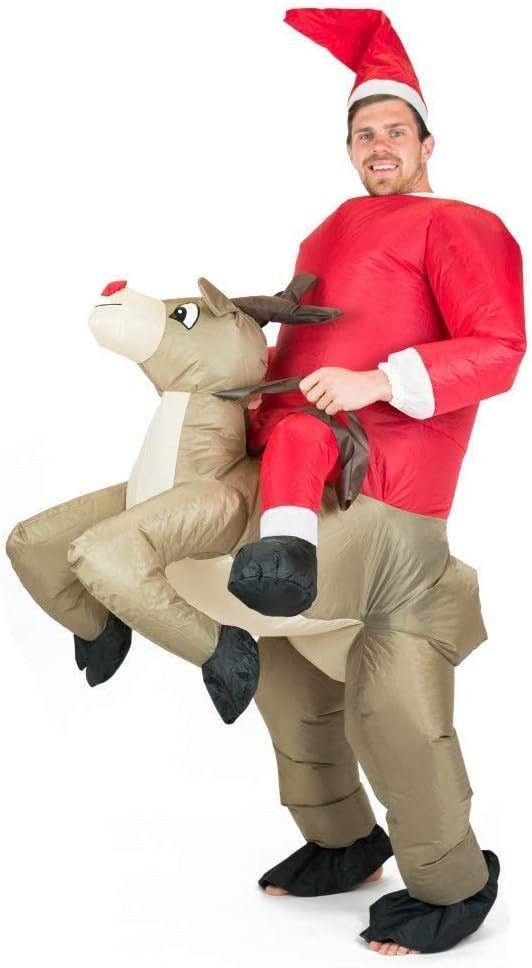 Unnecessary Christmas Xmas Santa's Reindeer Ride — WeirdThingsToBuy weird find