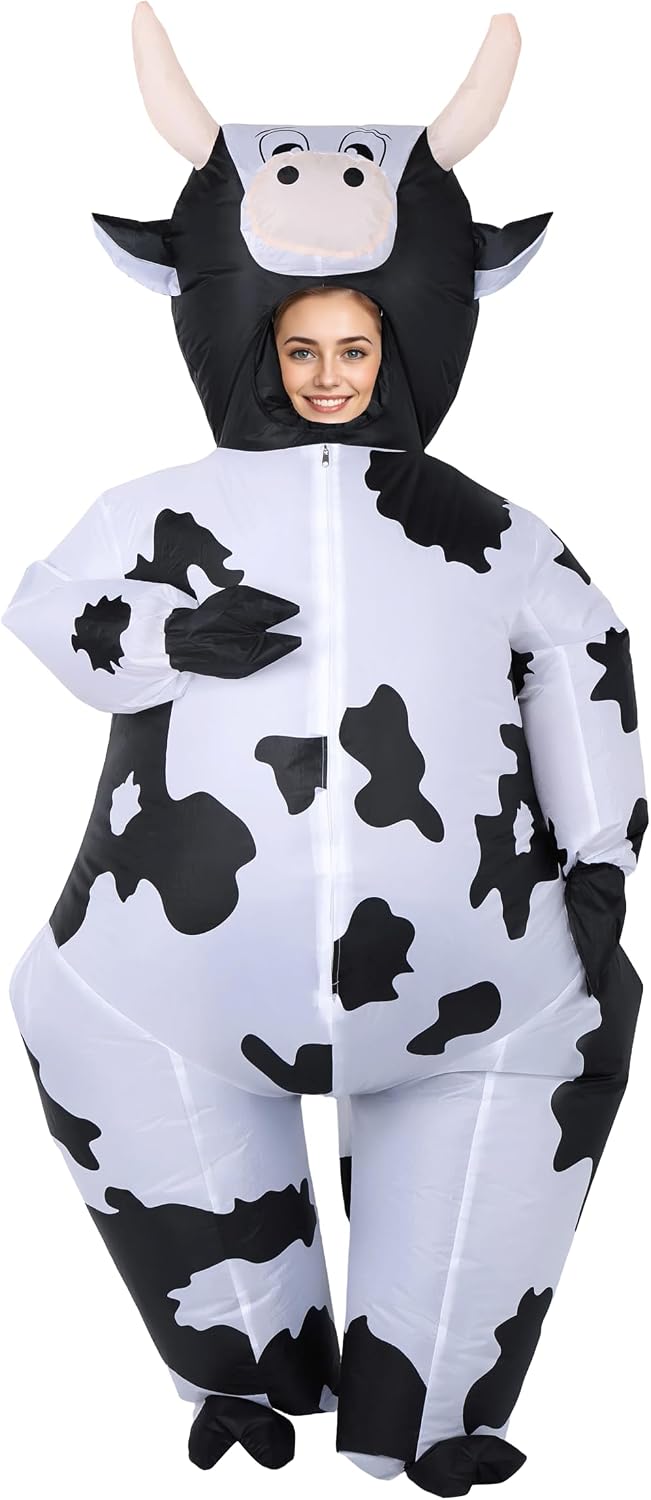 Unnecessary Cow Costume Inflatable Suits Adults — WeirdThingsToBuy weird find