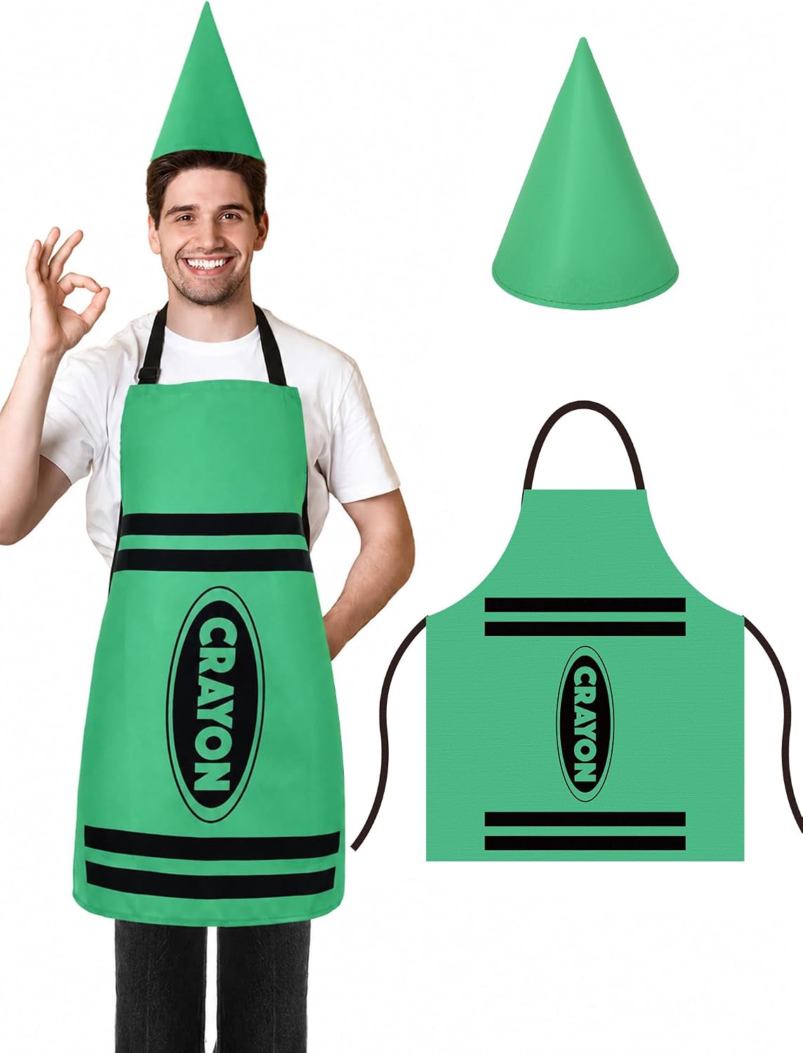 Unnecessary Crayon Costume Apron & Cone — WeirdThingsToBuy weird find