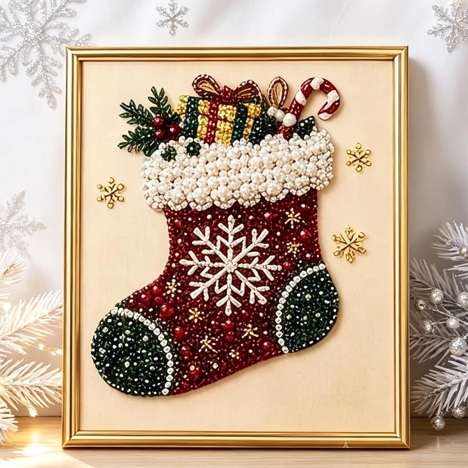 Unnecessary Diy Christmas Pearl Painting Art — WeirdThingsToBuy weird find