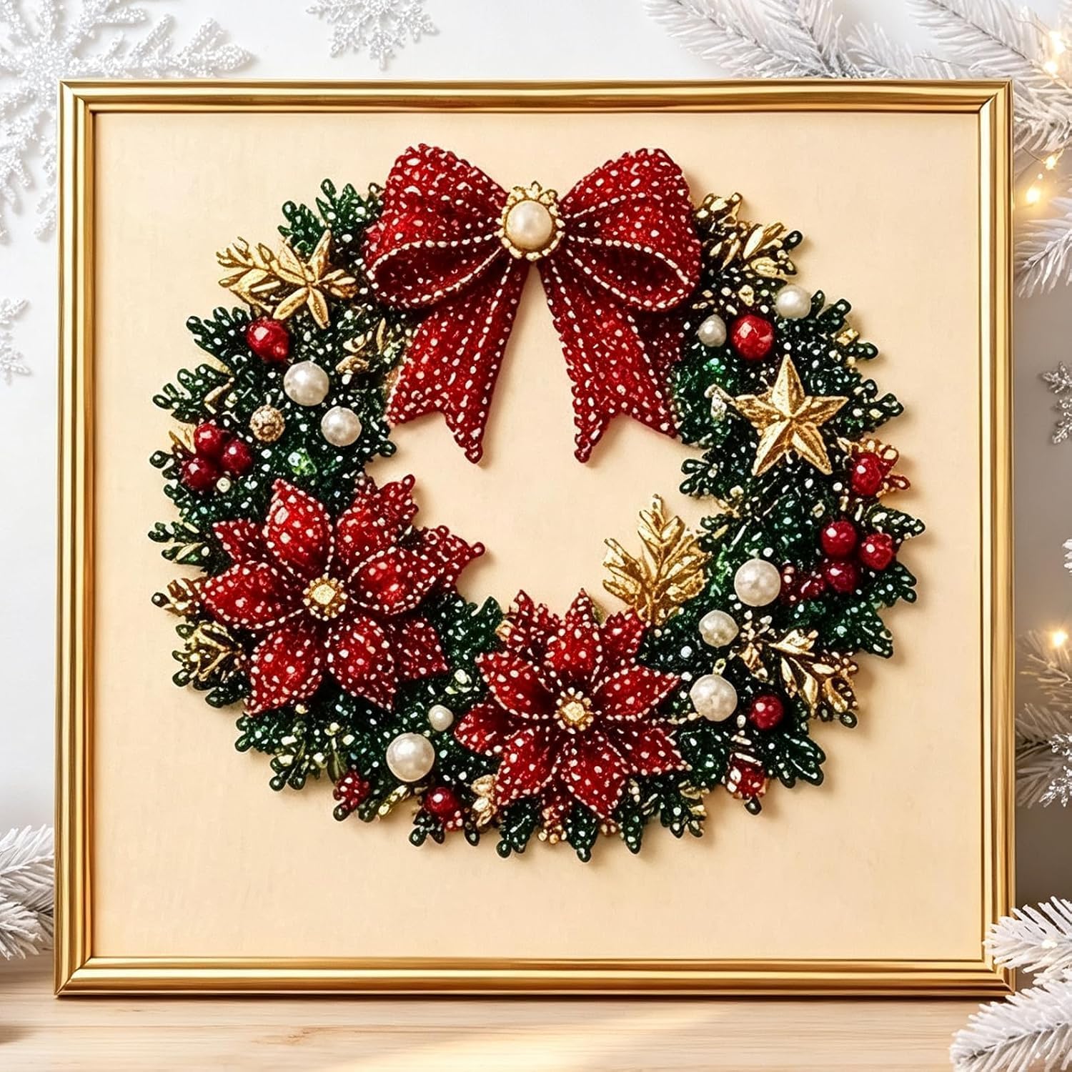 Unnecessary Diy Christmas Pearl Painting Art — WeirdThingsToBuy weird find