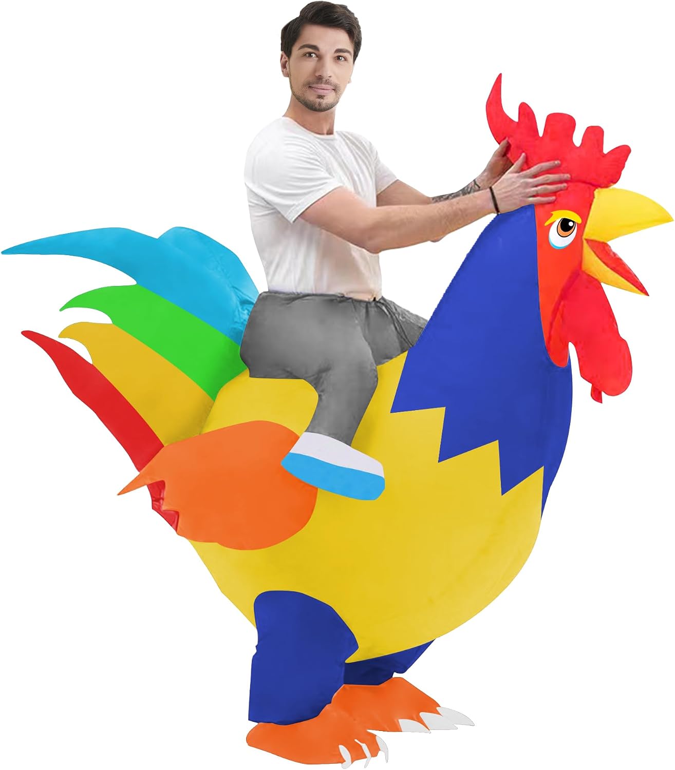 Unnecessary Fancy Dress Inflatable Rooster Costume — WeirdThingsToBuy weird find