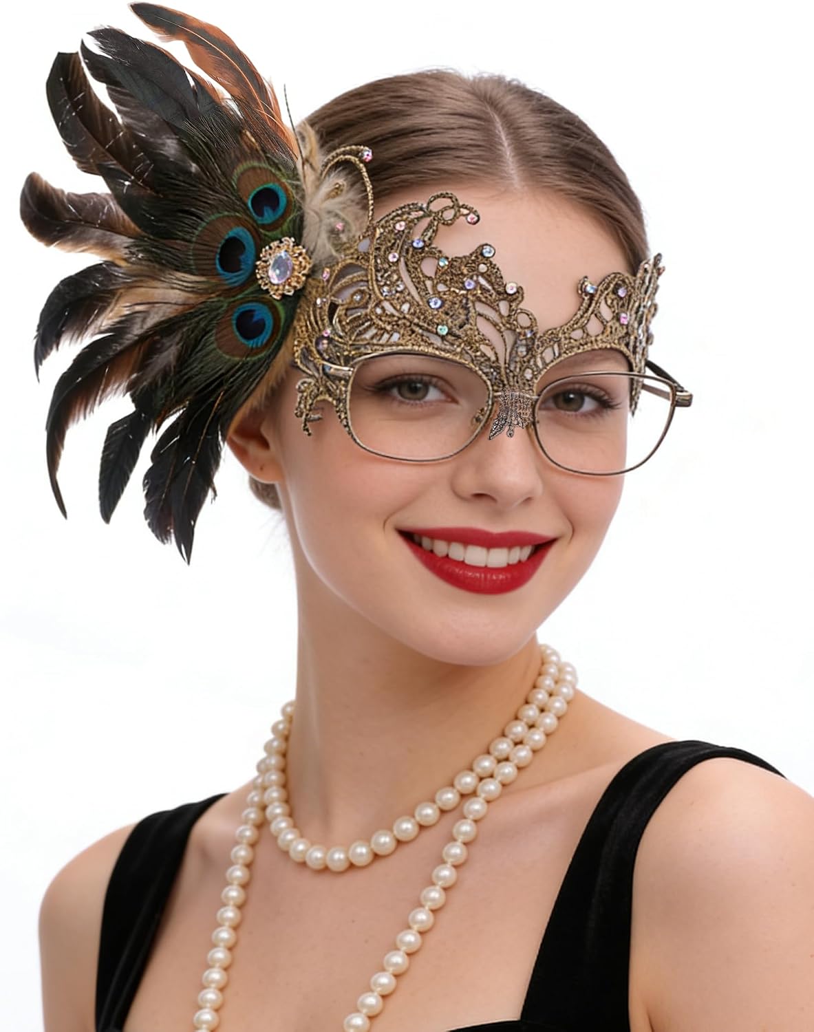 Unnecessary Feather Masquerade Mask Glasses 2026 — WeirdThingsToBuy weird find