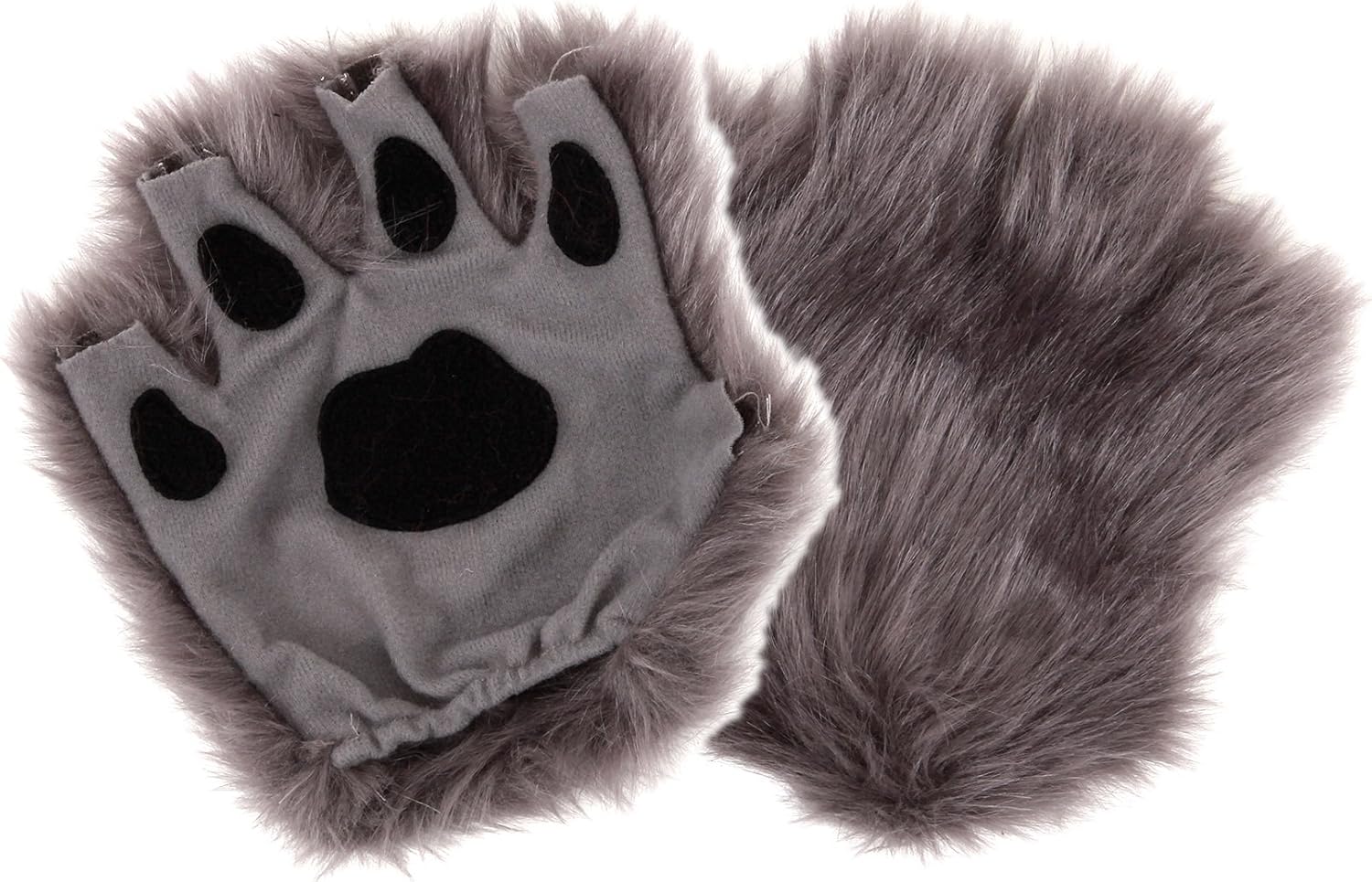 Unnecessary Fingerless Gray Paw Costume Gloves — WeirdThingsToBuy weird find