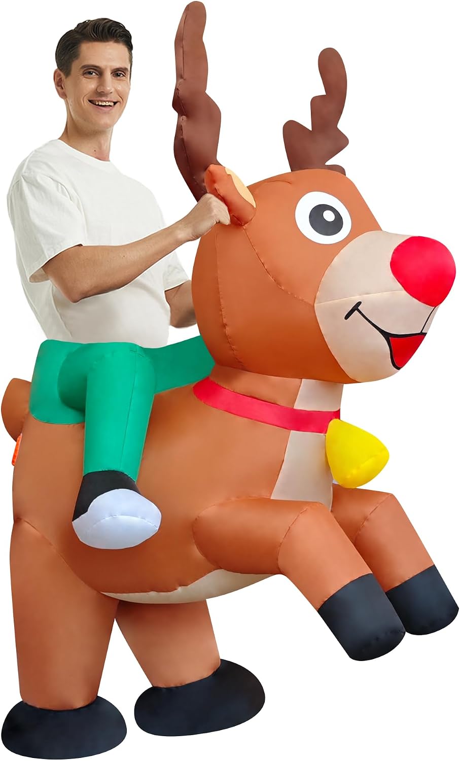 Unnecessary Funny Inflatable Ride on Reindeer — WeirdThingsToBuy weird find