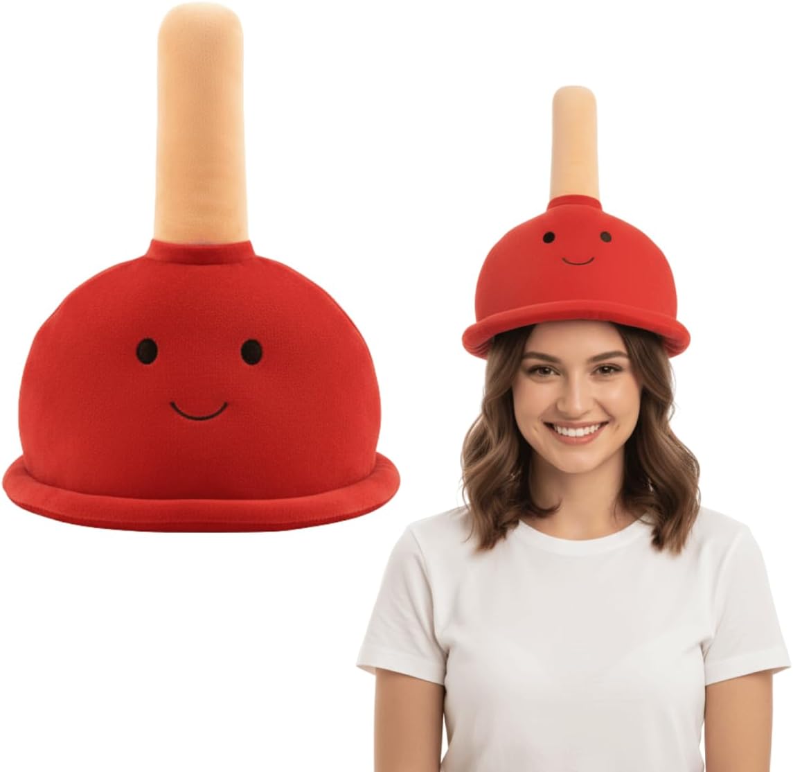 Unnecessary Funny Plunger Hat Plush Costume — WeirdThingsToBuy weird find