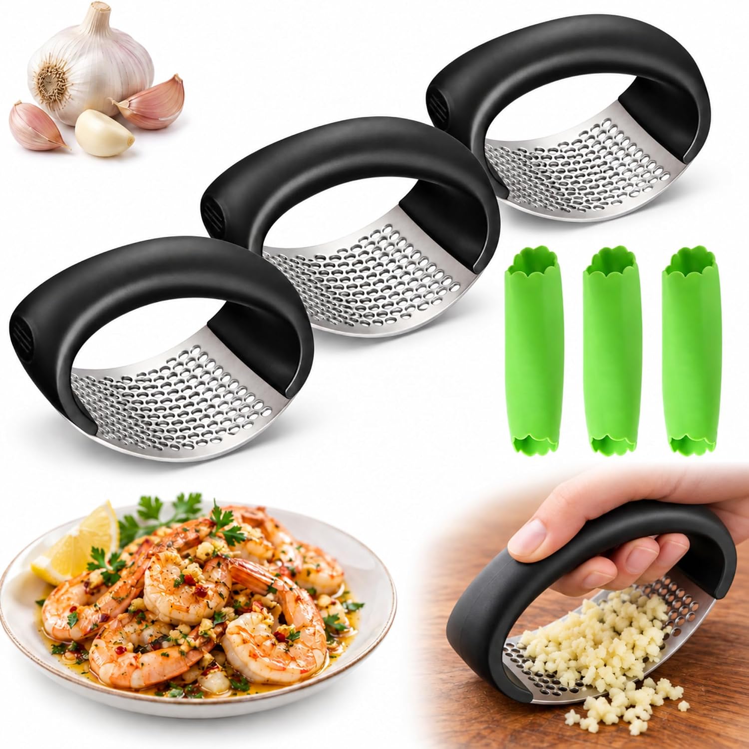 Unnecessary Garlic Press Rocker 304 Stainless — WeirdThingsToBuy weird find