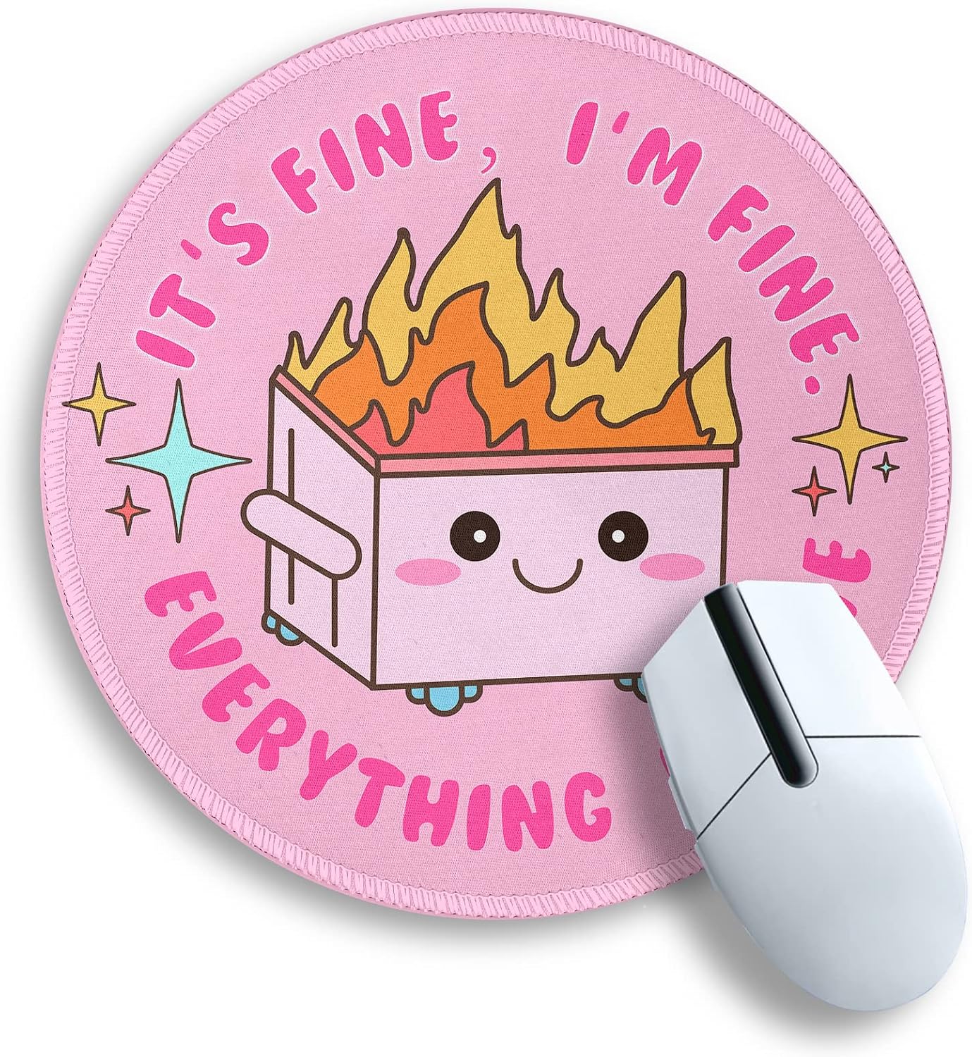 Unnecessary Gctriki Pink Round Mouse Pads — WeirdThingsToBuy weird find
