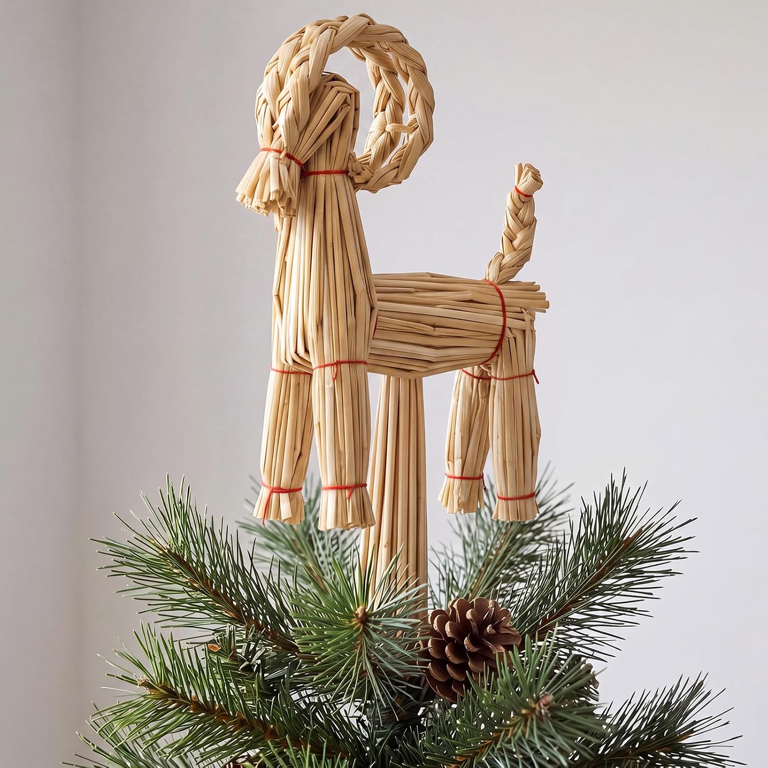 Unnecessary Gemscream Christmas Straw Goat Tree — WeirdThingsToBuy weird find