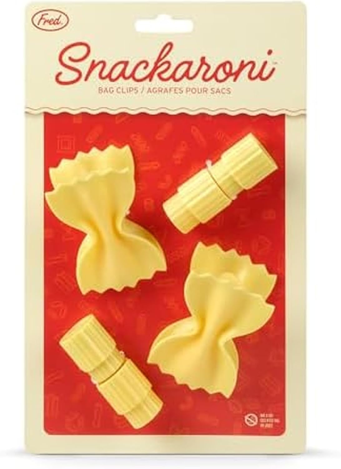 Unnecessary Genuine Fred Snackaroni Pasta Bag — WeirdThingsToBuy weird find