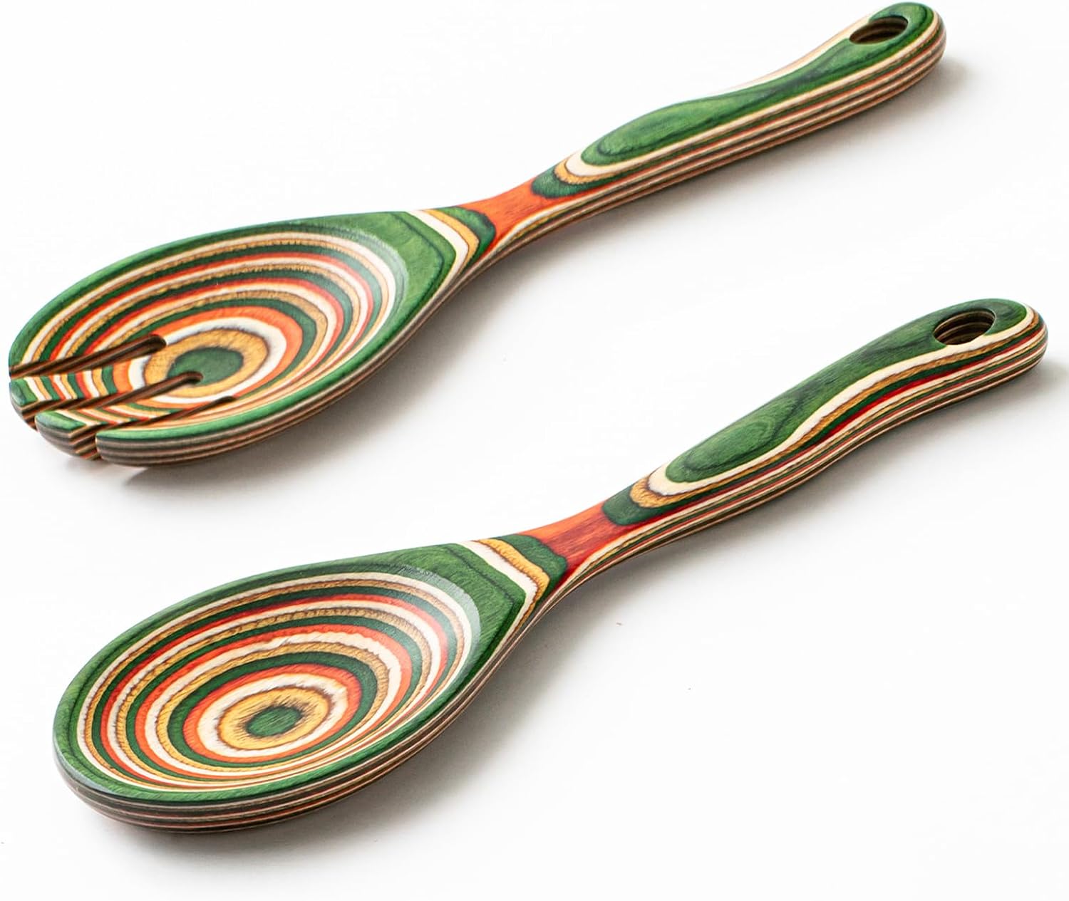 Unnecessary Gudamaye Pakkawood Wooden Salad Server — WeirdThingsToBuy weird find