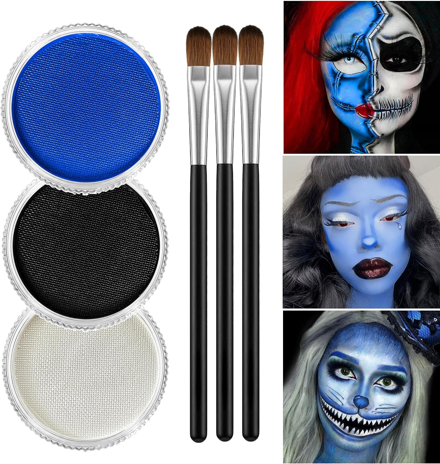 Unnecessary Halloween Black White Blue Face — WeirdThingsToBuy weird find