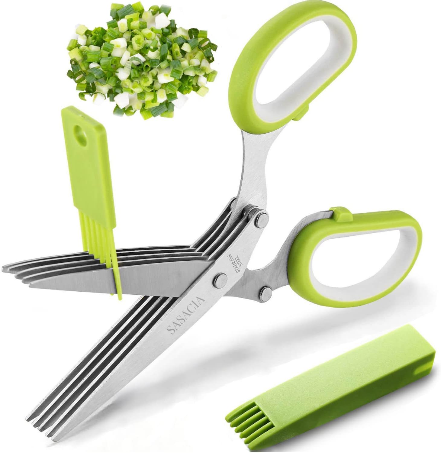 Unnecessary Herb Scissors 5 Blades Cleaning — WeirdThingsToBuy weird find