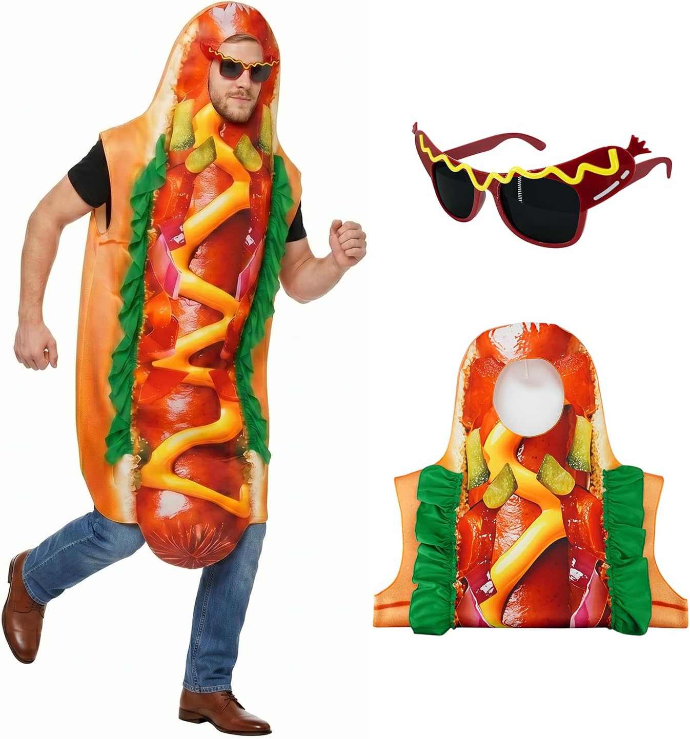 Unnecessary Hot Dog Costume Adult Cartoon — WeirdThingsToBuy weird find