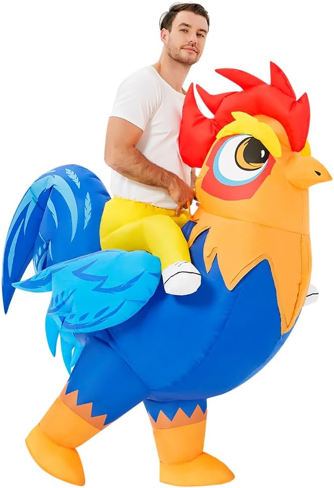 Unnecessary Inflatable Chicken Costume Adult Blow — WeirdThingsToBuy weird find
