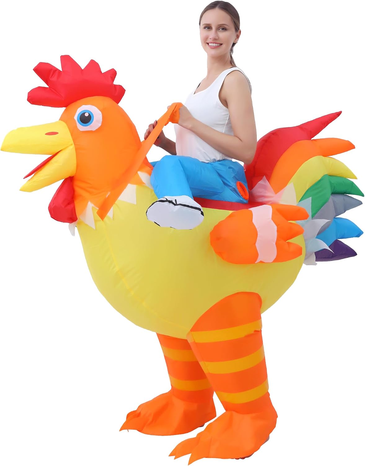 Unnecessary Inflatable Chicken Costume Funny Rooster — WeirdThingsToBuy weird find