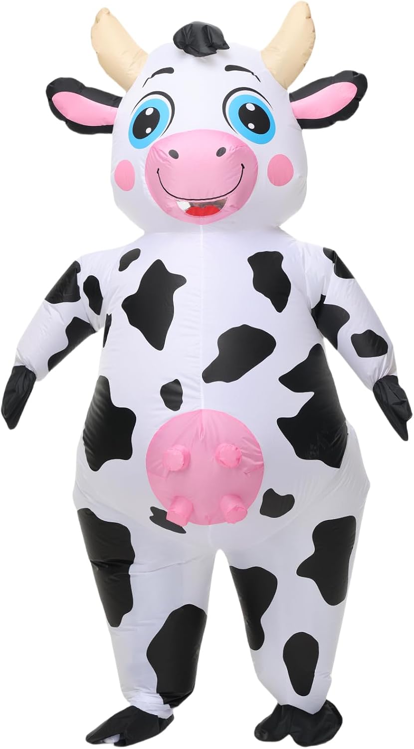 Unnecessary Inflatable Cow Costume Blow up — WeirdThingsToBuy weird find