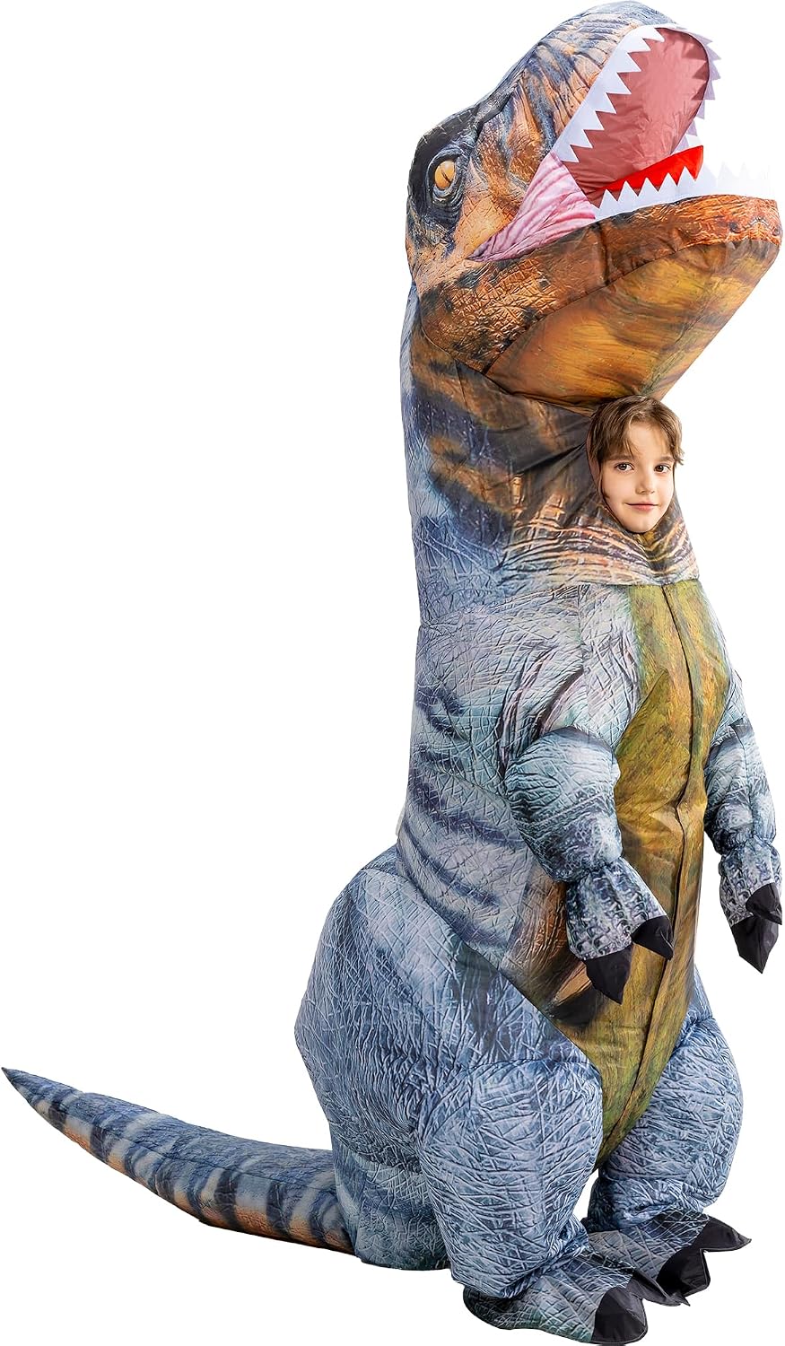 Unnecessary Inflatable Dinosaur Costume Kids Blow — WeirdThingsToBuy weird find