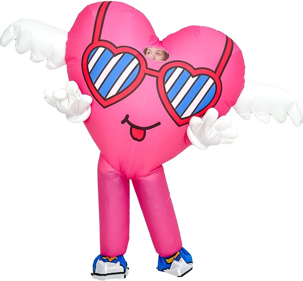 Unnecessary Inflatable Heart Costume Adults Funny — WeirdThingsToBuy weird find