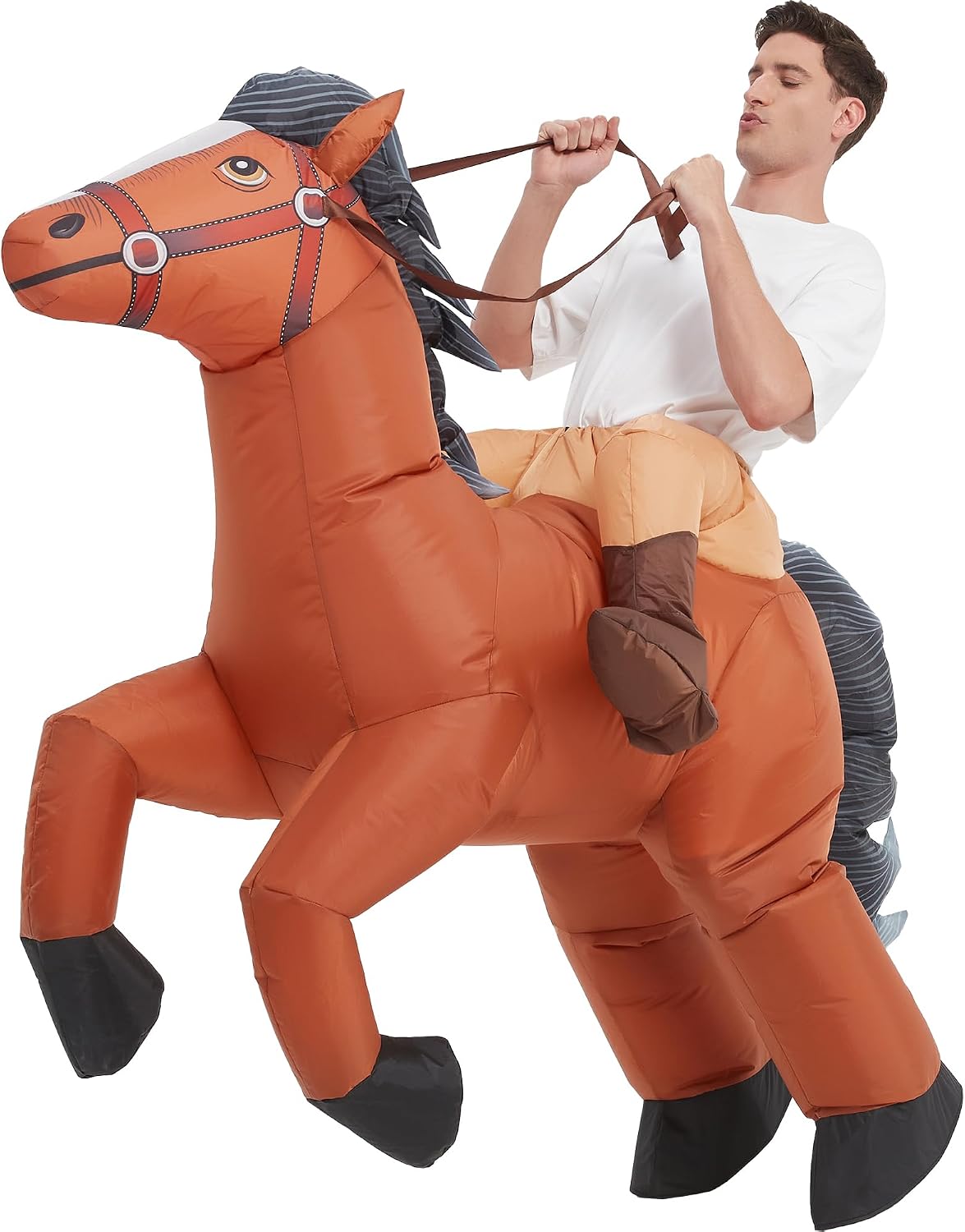 Unnecessary Inflatable Horse Costume Adult Blow — WeirdThingsToBuy weird find