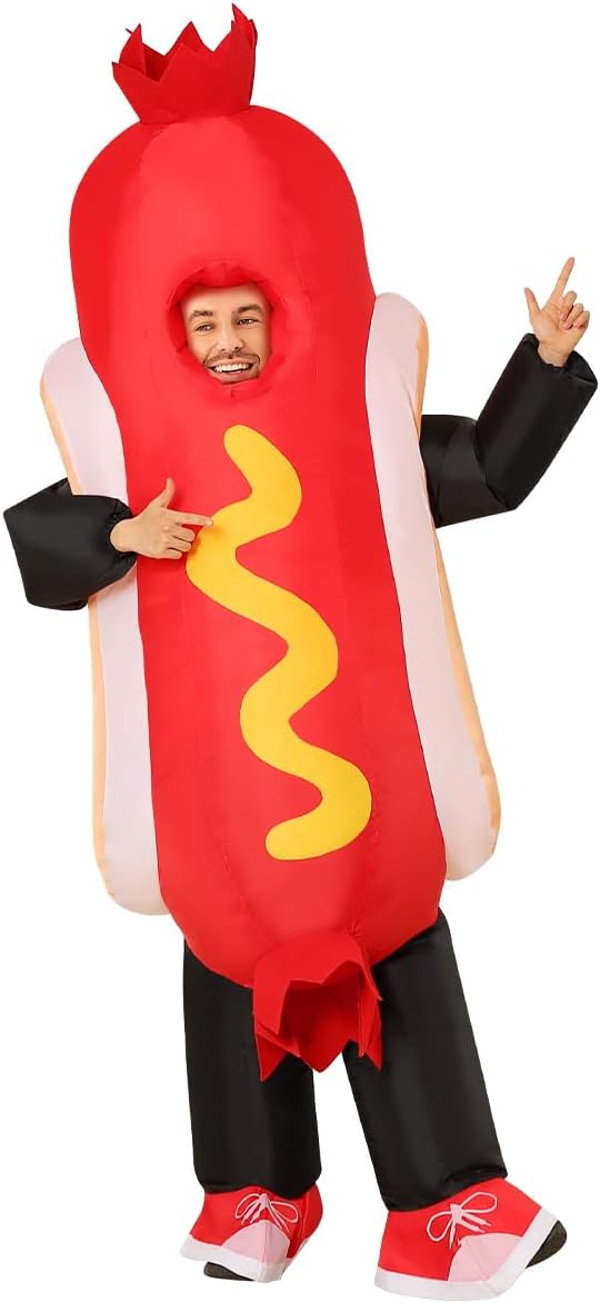 Unnecessary Inflatable Hot Dog Costume Adult — WeirdThingsToBuy weird find