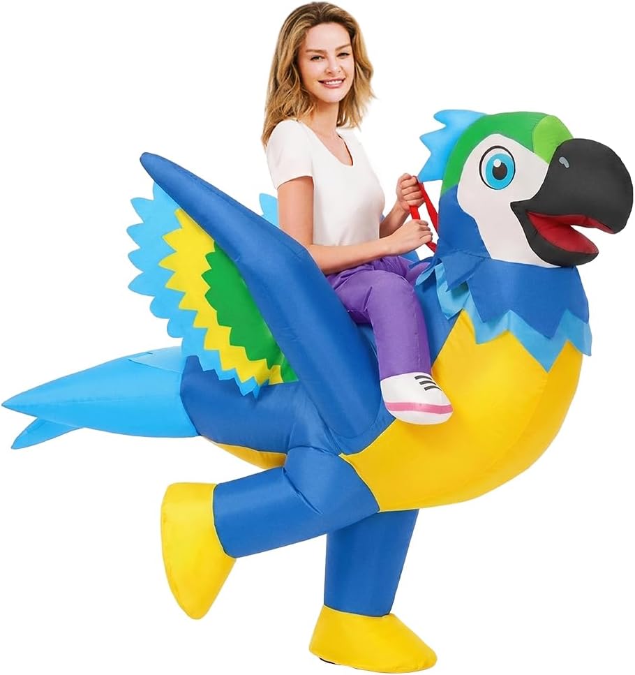 Unnecessary Inflatable Parrot Costume Halloween Blow — WeirdThingsToBuy weird find