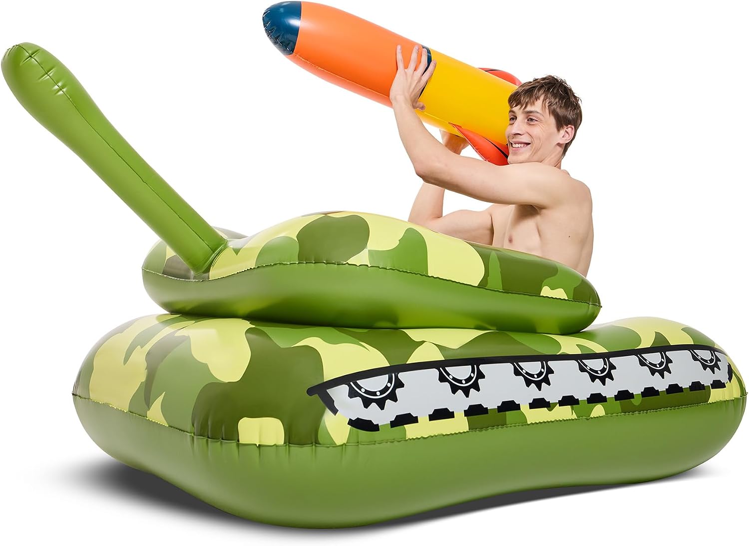 Unnecessary Inflatable Pool Fighting Toy Tank — WeirdThingsToBuy weird find